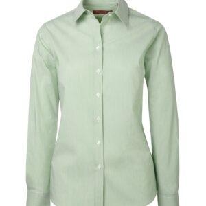 COAL HARBOUR® MINI STRIPE STRETCH WOVEN LADIES' SHIRT - Wintergreen - 2XL