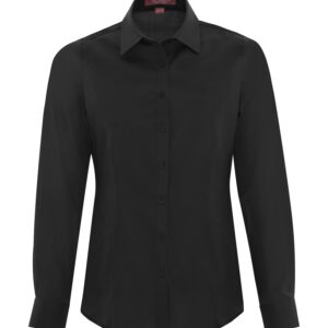 COAL HARBOUR® EVERYDAY LONG SLEEVE WOVEN LADIES' SHIRT - Black - 2XL