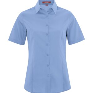 COAL HARBOUR® EVERYDAY SHORT SLEEVE WOVEN LADIES' SHIRT - Blue Lake - 2XL