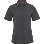 COAL HARBOUR® EVERYDAY SHORT SLEEVE WOVEN LADIES' SHIRT - Iron Grey - S