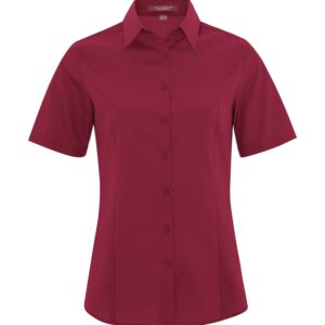 COAL HARBOUR® EVERYDAY SHORT SLEEVE WOVEN LADIES' SHIRT - Rich Red - 2XL