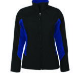 COAL HARBOUR® EVERYDAY COLOUR BLOCK WATER REPELLENT SOFT SHELL LADIES' JACKET - Black/True Royal - 3XL