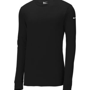 NIKE Dri-FIT COTTON/POLY LONG SLEEVE TEE - Black - 2XL