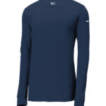 NIKE Dri-FIT COTTON/POLY LONG SLEEVE TEE - College Navy - 4XL