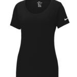 NIKE Dri-FIT COTTON/POLY SCOOP NECK LADIES' TEE - Black - M