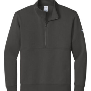 NIKE CLUB FLEECE SLEEVE SWOOSH 1/2 ZIP - Anthracite - M