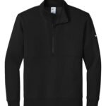 NIKE CLUB FLEECE SLEEVE SWOOSH 1/2 ZIP - Black - XS