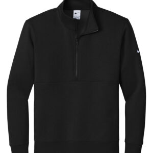 NIKE CLUB FLEECE SLEEVE SWOOSH 1/2 ZIP - Black - 2XL