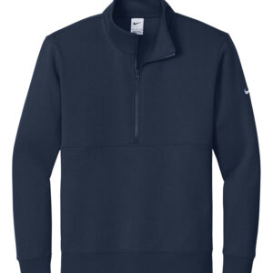 NIKE CLUB FLEECE SLEEVE SWOOSH 1/2 ZIP - Midnight Navy - M