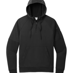 NIKE Therma-FIT 1/4 ZIP FLEECE HOODIE - Black - 2XL