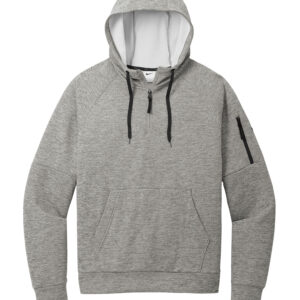 NIKE Therma-FIT 1/4 ZIP FLEECE HOODIE - Dark Grey Heather - 2XL