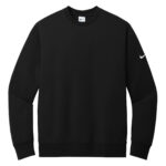 NIKE CLUB FLEECE SLEEVE SWOOSH CREW - Black - 3XL