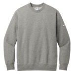 NIKE CLUB FLEECE SLEEVE SWOOSH CREW - Dark Grey Heather - L
