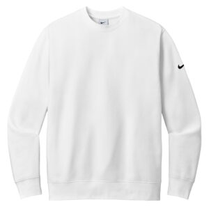 NIKE CLUB FLEECE SLEEVE SWOOSH CREW - White - M