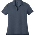 NIKE Dri-FIT SMOOTH HEATHER LADIES’ POLO - Navy Heather - L