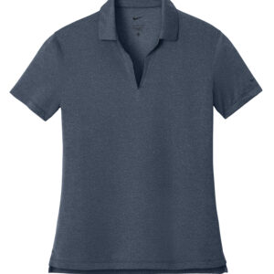 NIKE Dri-FIT SMOOTH HEATHER LADIES’ POLO - Navy Heather - M