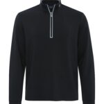 ORIGINAL PENGUIN® CLUBHOUSE MOCK ¼ ZIP PULLOVER - Caviar Black - 3XL