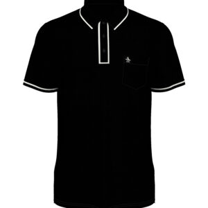 ORIGINAL PENGUIN® TECHNICAL EARL POLO - Caviar Black - 2XL