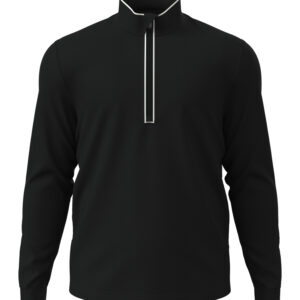 ORIGINAL PENGUIN® LIGHTWEIGHT EARL 1/4 ZIP - Caviar Black - 2XL
